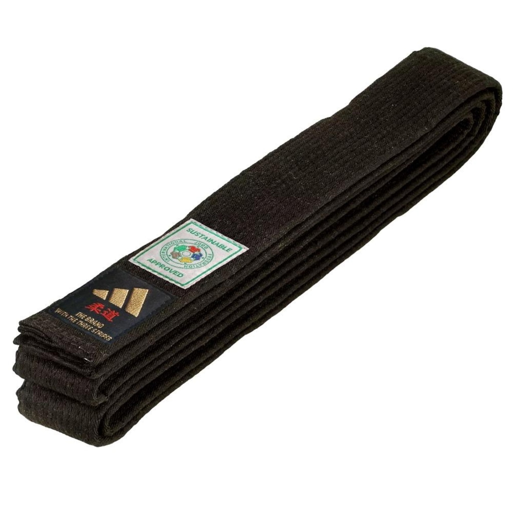 Imagem 4 do produto Faixa Preta Judo adidas Elite Logo com Selo Ijf Approved