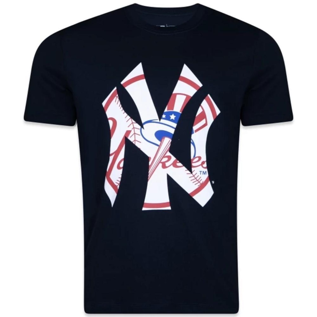 Camiseta New Era New York Yankees World Of Logos Masculina