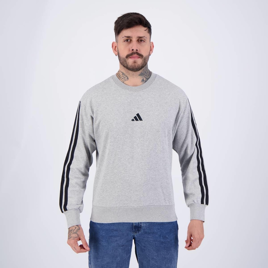 Blusão de Moletom Adidas 3S - Masculino