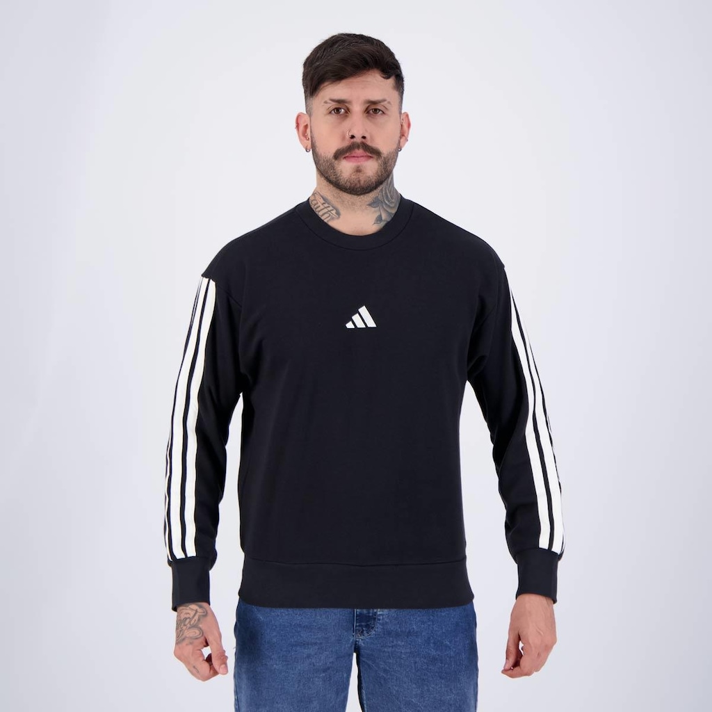 Blusão de Moletom Adidas 3S - Masculino