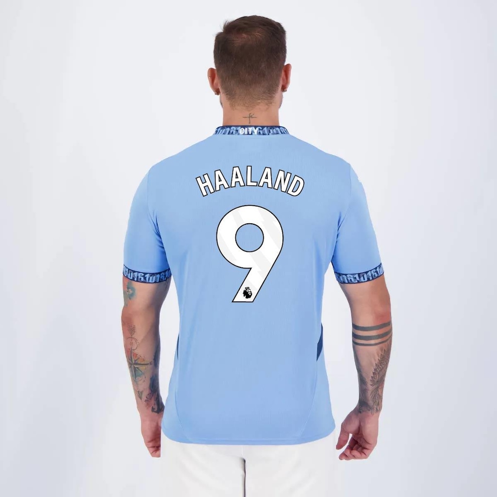 Camisa Manchester City Home 2025 Puma 9 Haaland Masculina