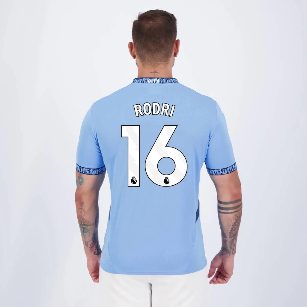 Camisa Manchester City Home 2025 Puma 16 Rodrigo Masculina