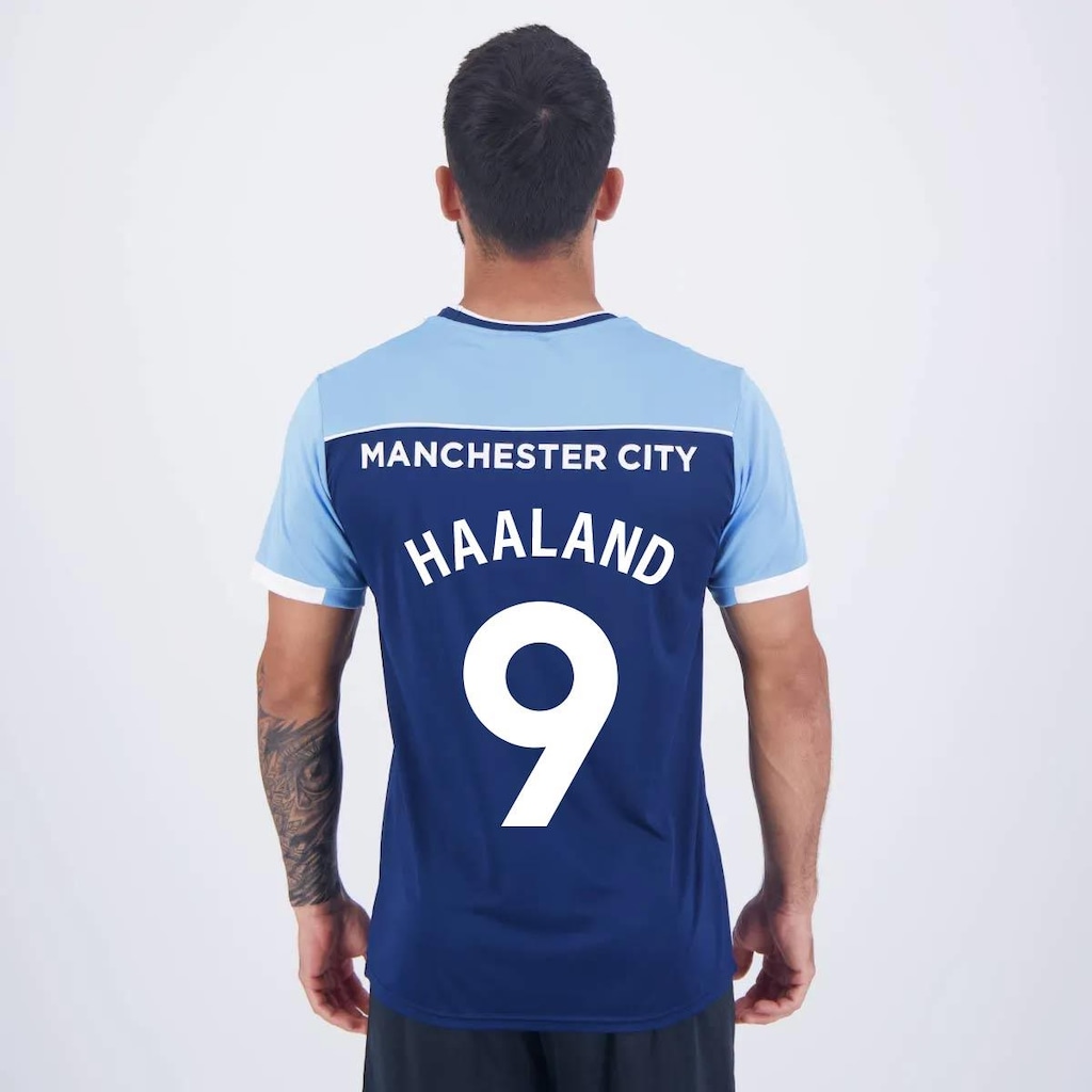 Camisa Manchester City Haaland 9 Navy Marinho
