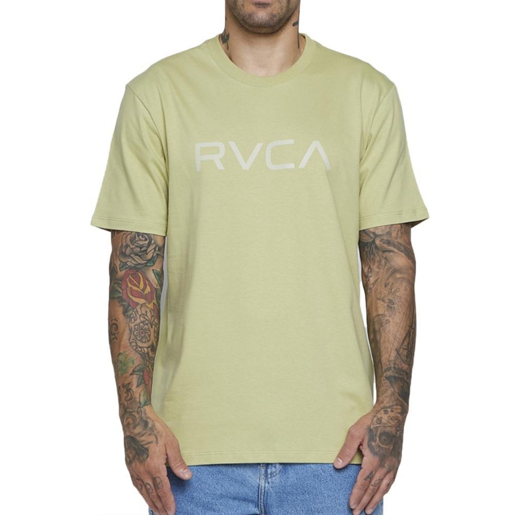 Camiseta Rvca Big Rvca Colors Sm25 Masculina Verde Claro