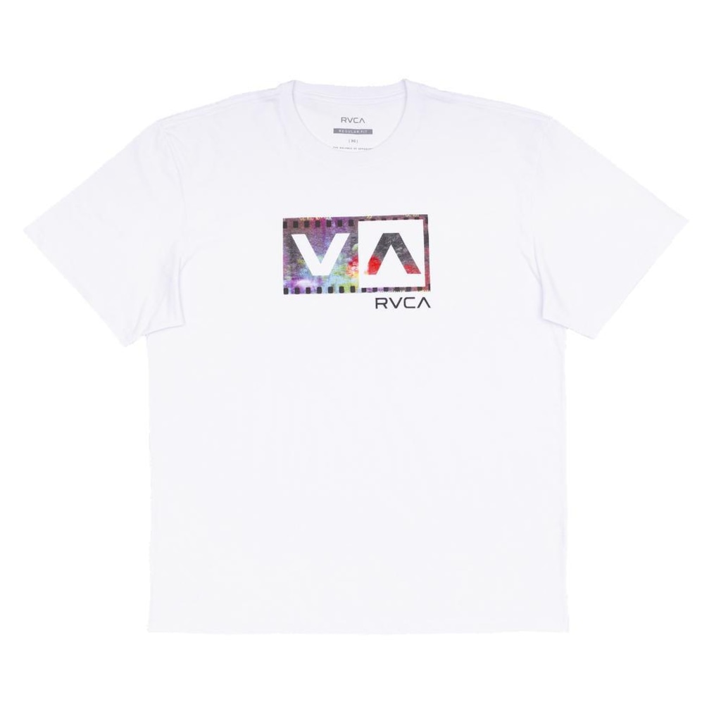 Camiseta Rvca Balance Box Film Plus Size Sm25 Branco