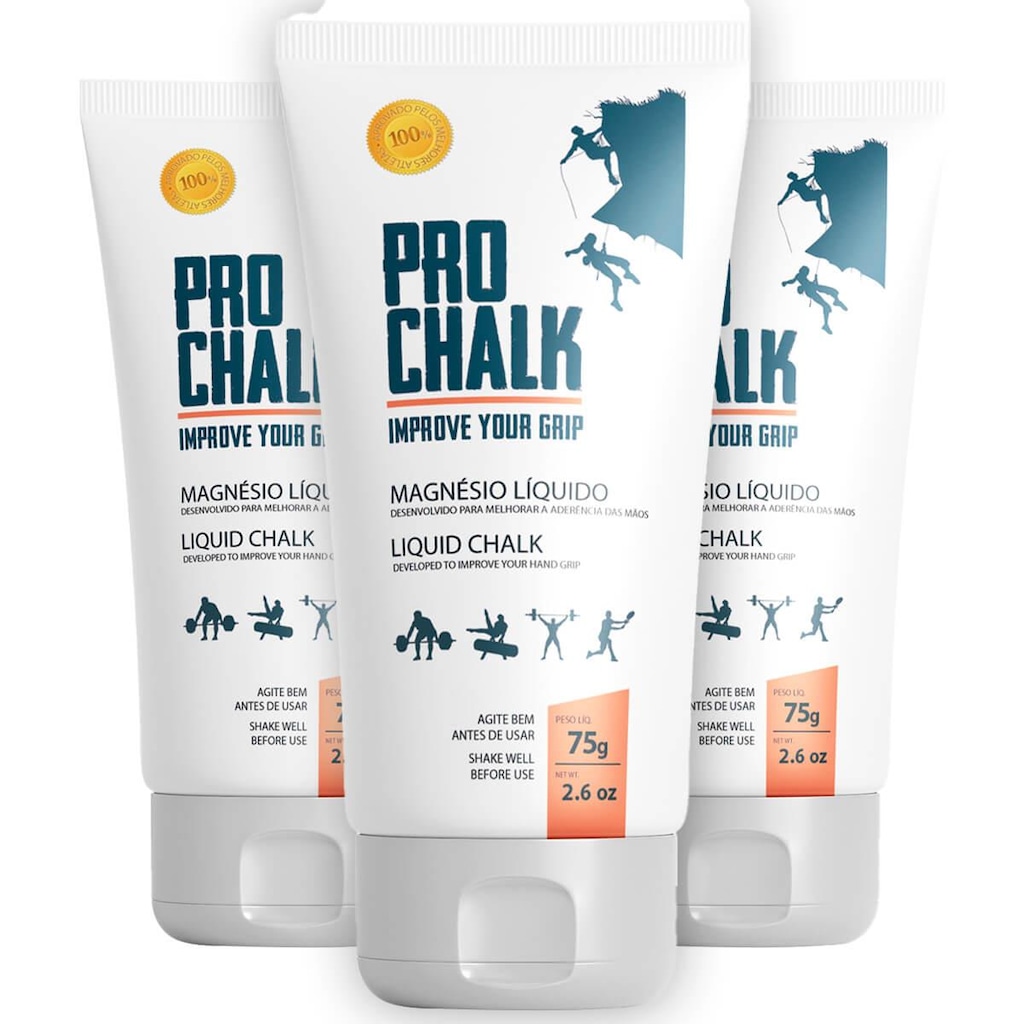 Magnesio Liquido Pro Chalk Liquid Chalk Tubo 75G - 3 Unidades