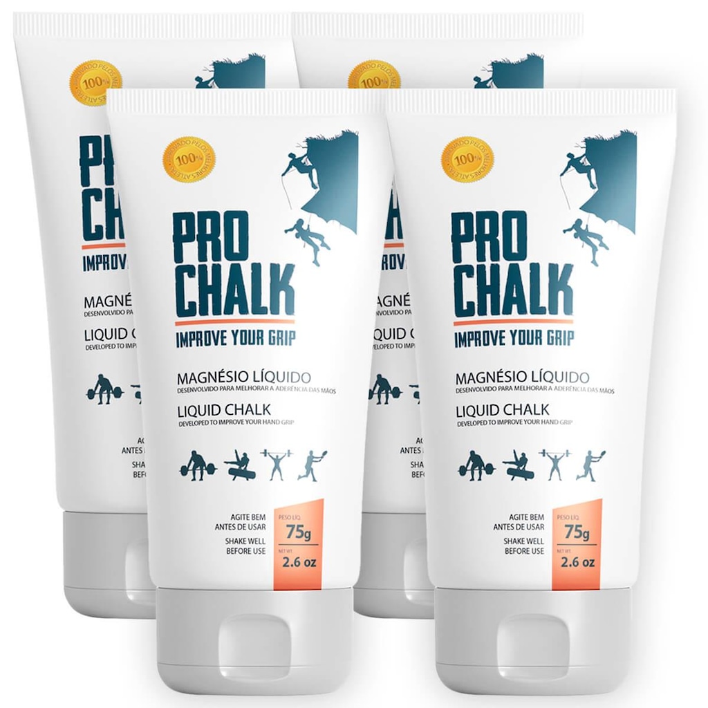Magnesio Liquido Pro Chalk Liquid Chalk Tubo 75G - 4 Unidades
