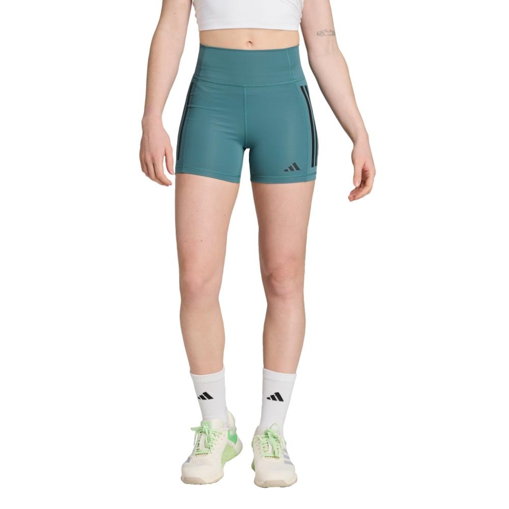 Shorts adidas Legging Optime Três Listras 1/4 - Feminina