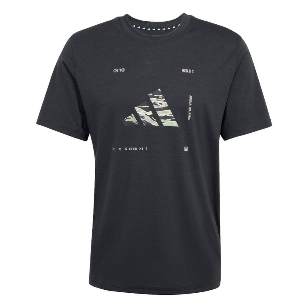 Camiseta Treino adidas Estampada Camo Logo Climacool - Masculina