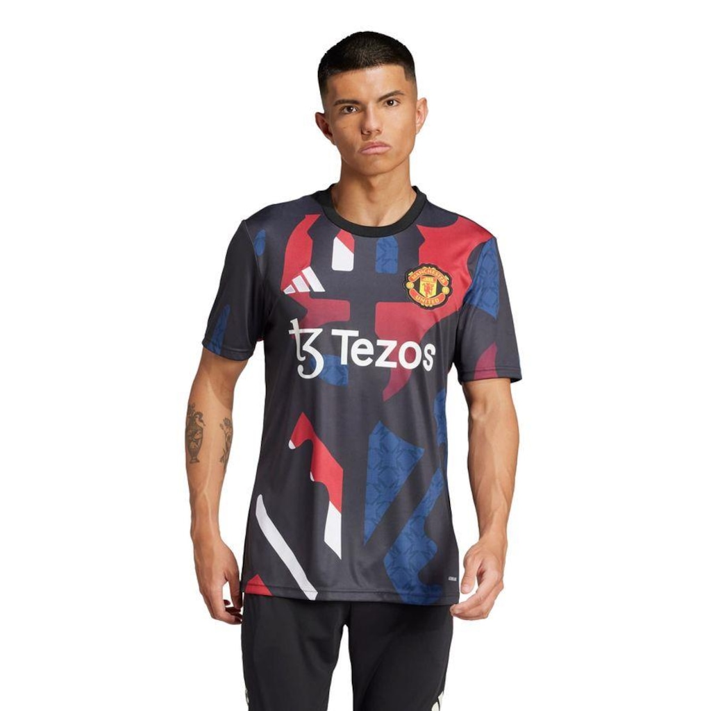 Camisa Pré-Jogo Manchester United 24/25 adidas - Masculina | Centauro