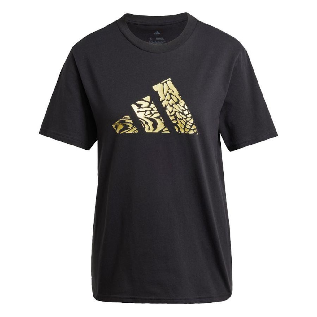Camiseta Estampada Tech Metallic adidas - Feminina