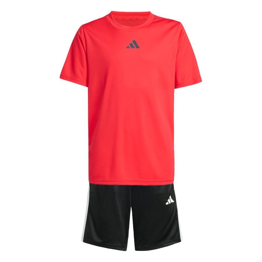 Conjunto Camiseta adidas Train Essentials Três Listras Infantil