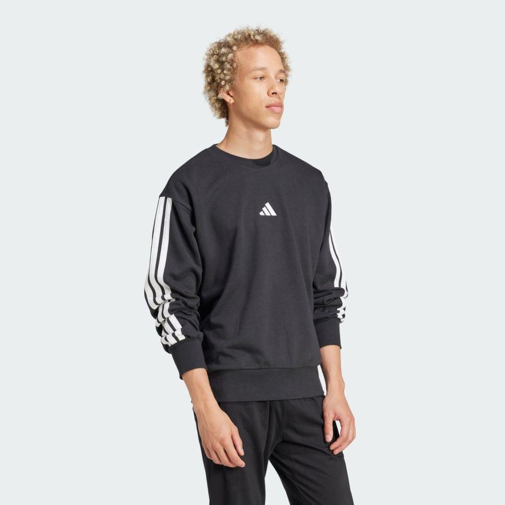 Imagem 5 do produto Blusão de Moletinho adidas Essentials Três Listras - Masculino