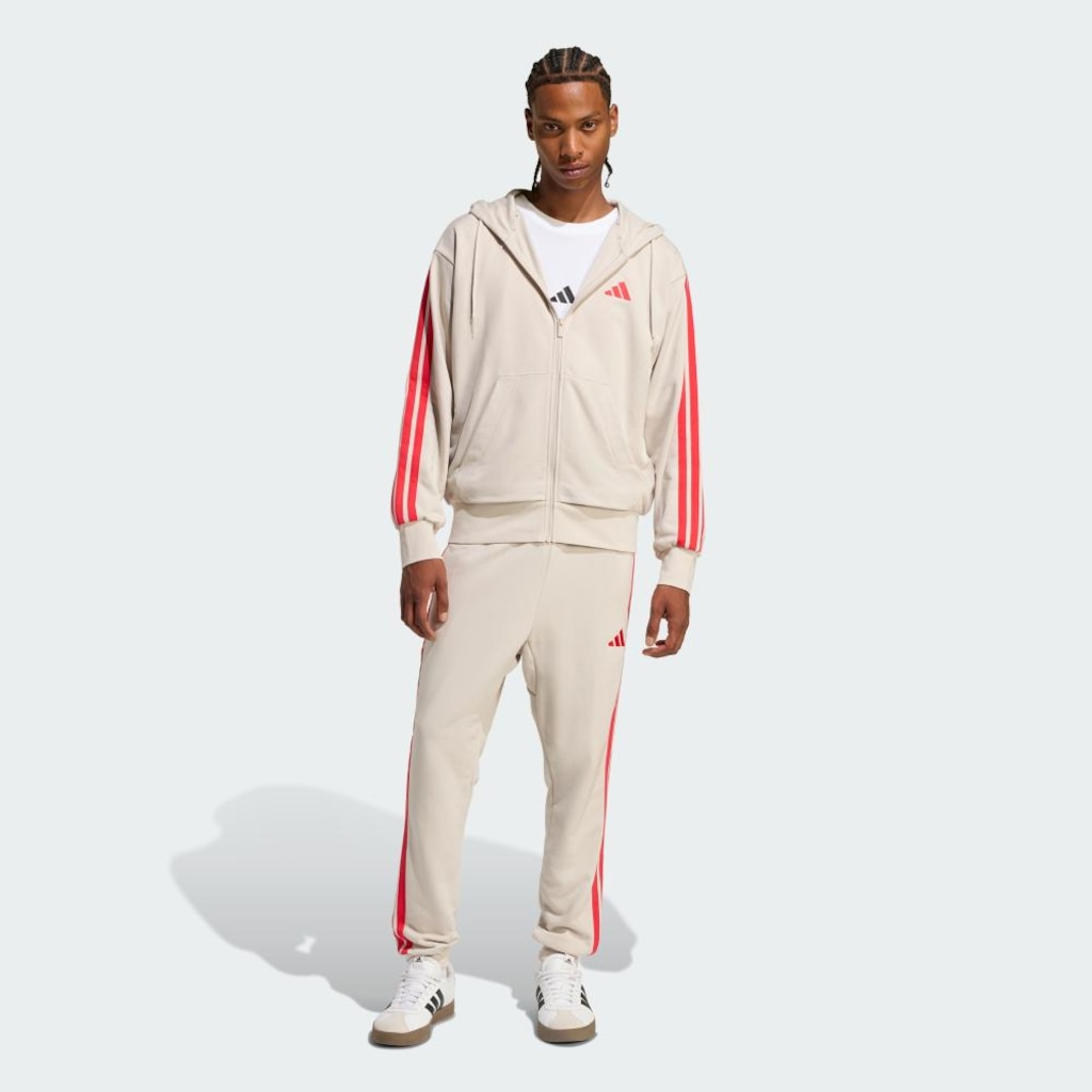 Imagem 4 do produto Blusão adidas Capuz Zíper Essentials Três Listras - Masculina