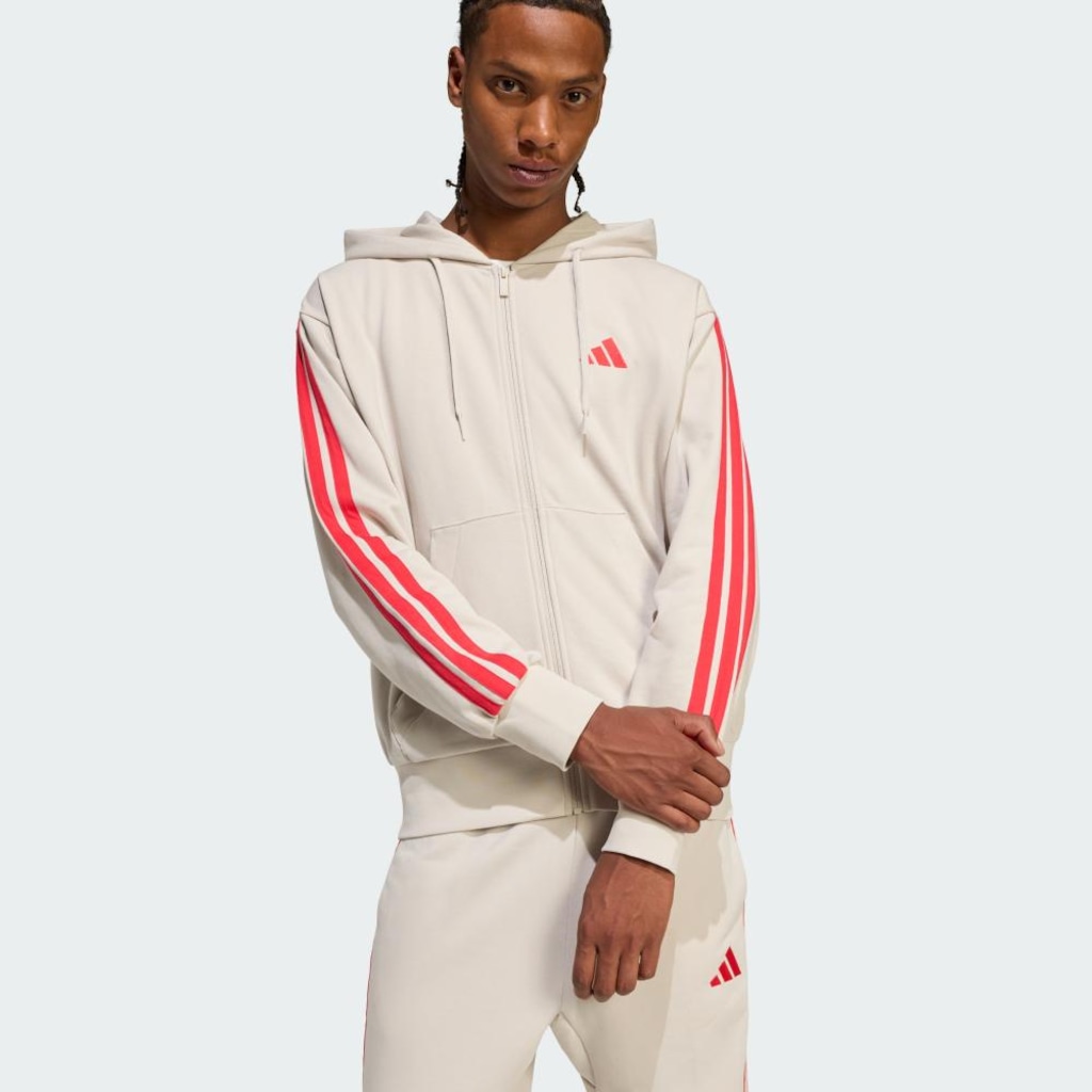 Imagem 5 do produto Blusão adidas Capuz Zíper Essentials Três Listras - Masculina