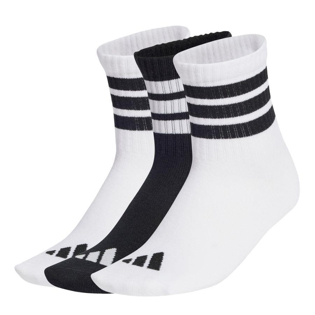 Meias adidas Caneladas 3 Pares Infantis - Infantil