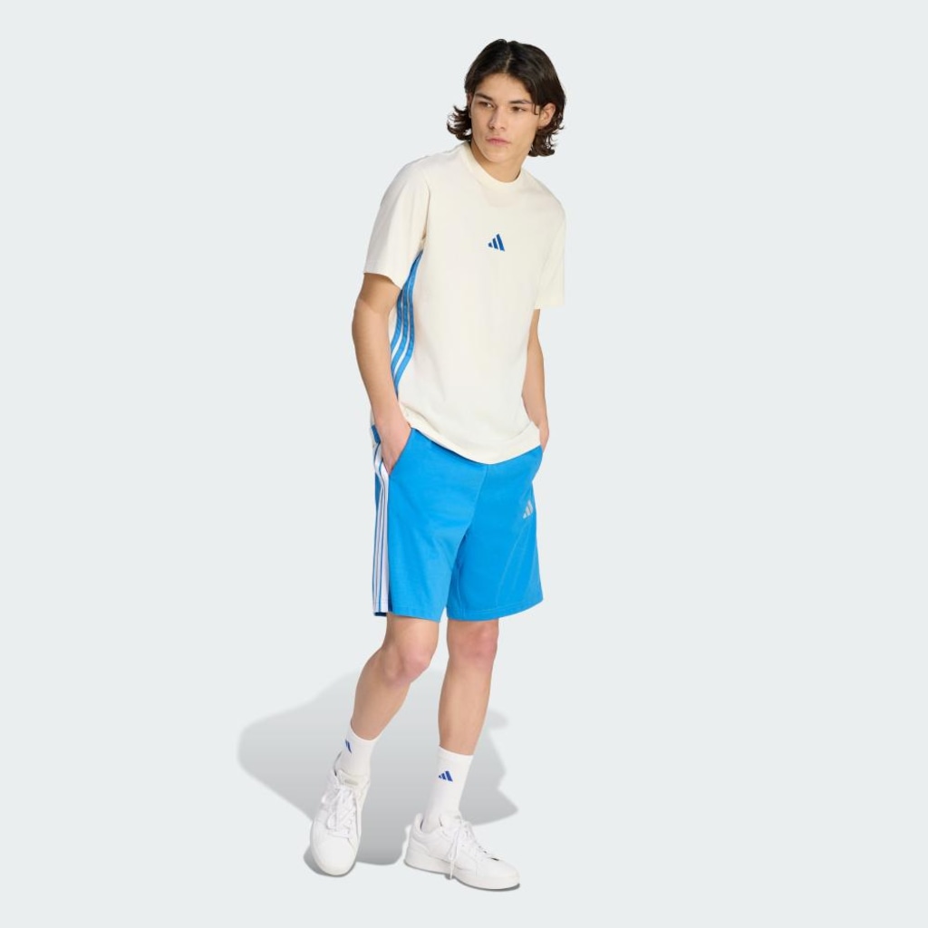 Imagem 4 do produto Camiseta adidas Malha Simples Essentials Três Listras - Masculina