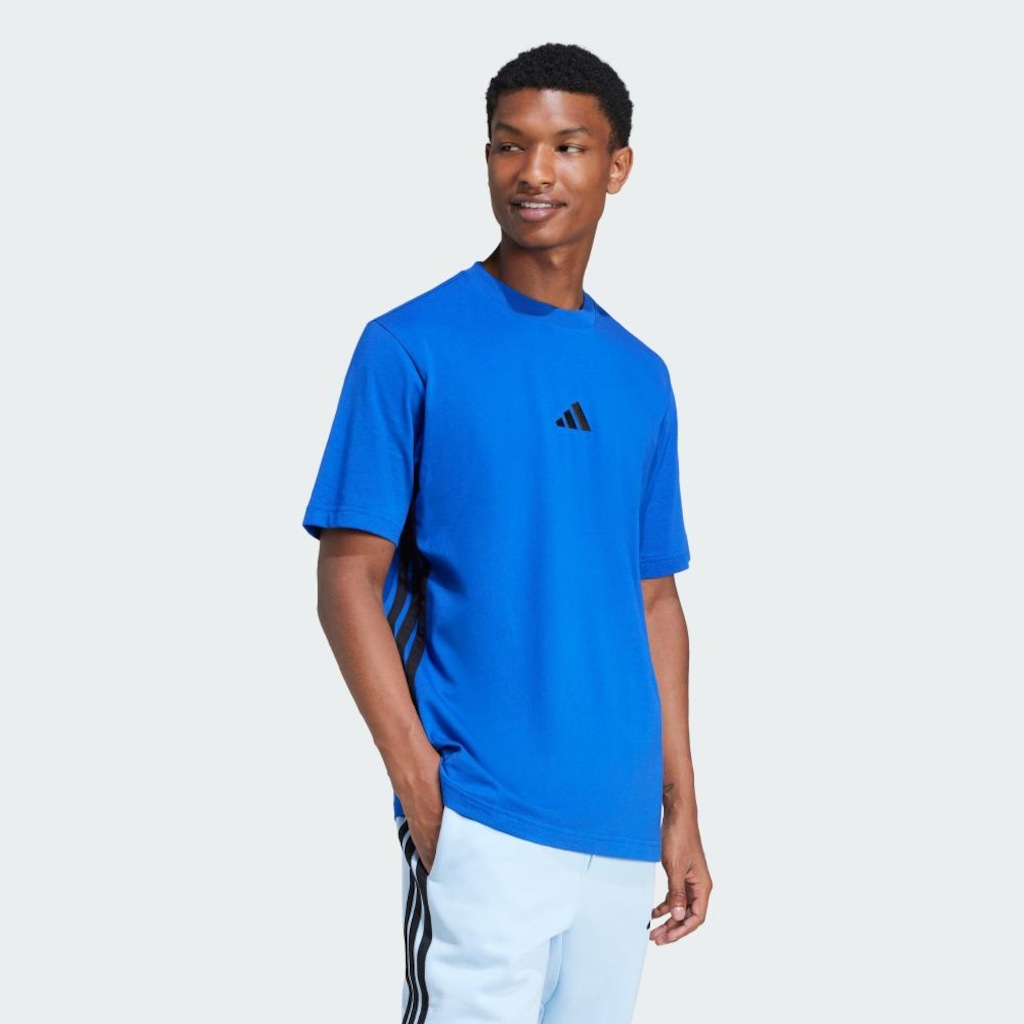 Imagem 4 do produto Camiseta adidas Malha Simples Essentials Três Listras - Masculina