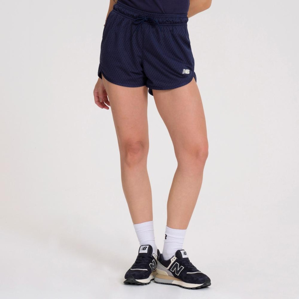 Short New Balance Mesh Small Logo - Feminino