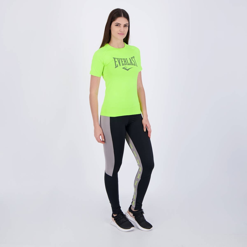 Conjunto Everlast Calça Legging Preta e Camisa - Feminina