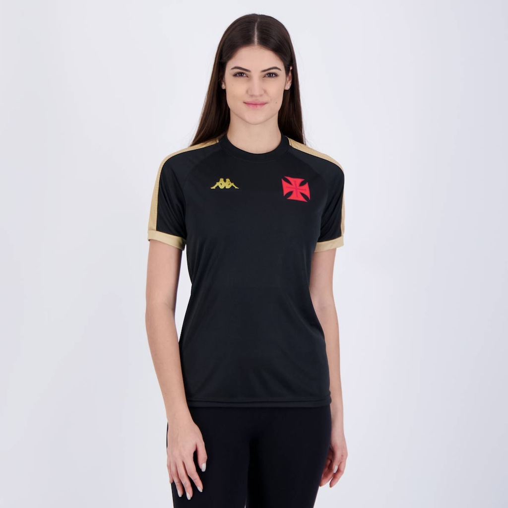 Camisa Kappa Vasco Supporter Gold - Feminina