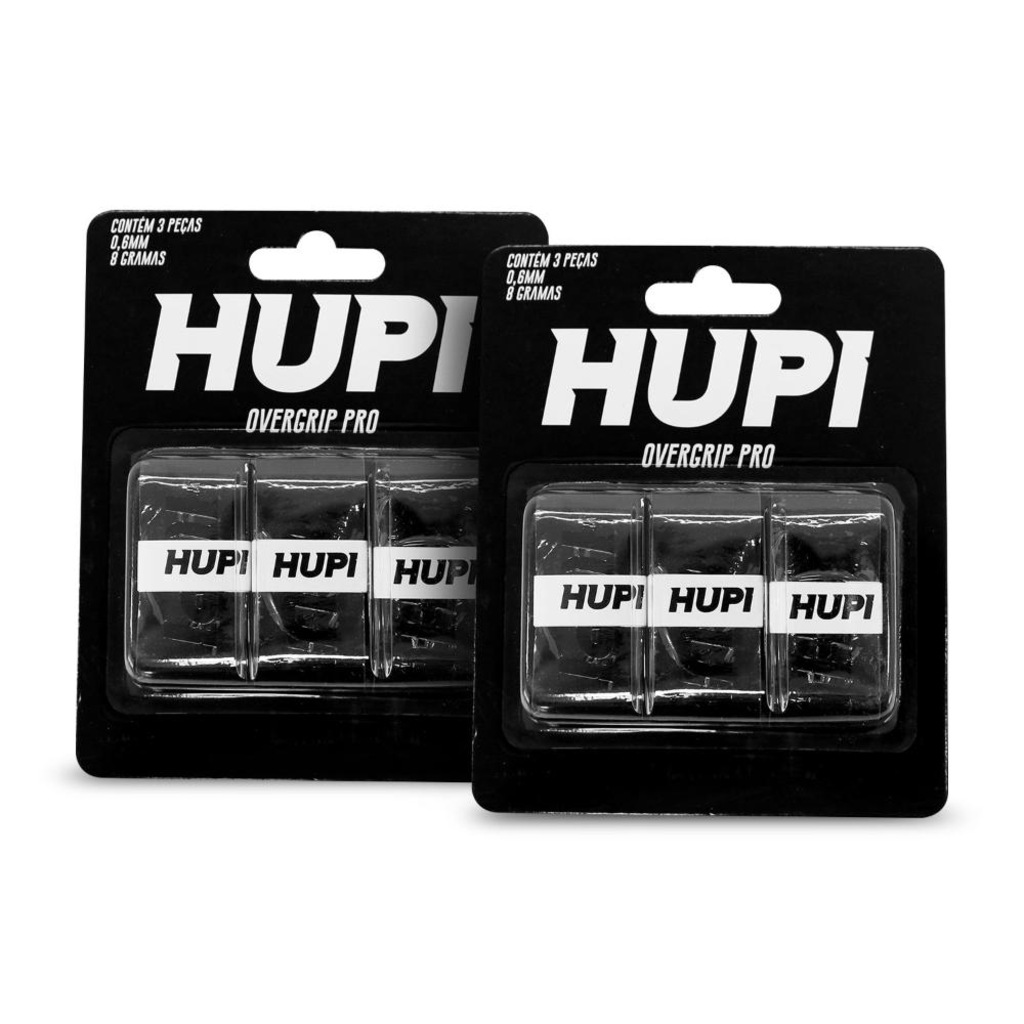 Imagem 2 do produto Kit 02 Overgrip HUPI Pro Preto Pack 03 Unidades