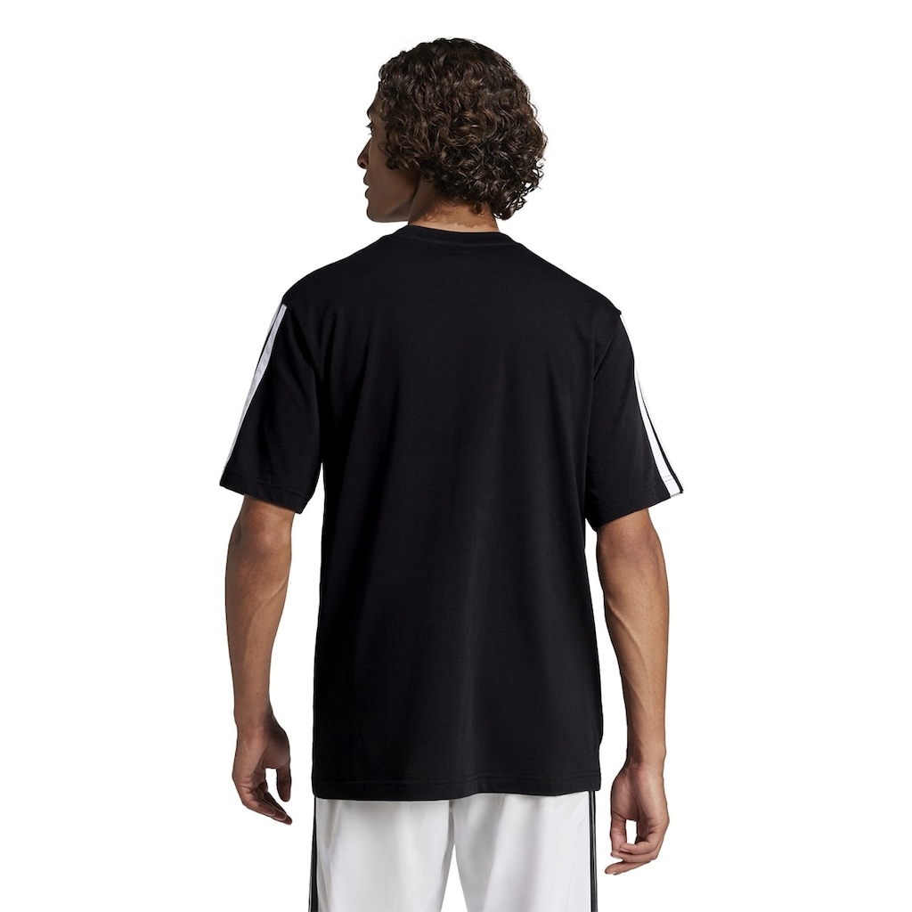 Camiseta adidas Malha Simples Essentials Três Listras - Masculina