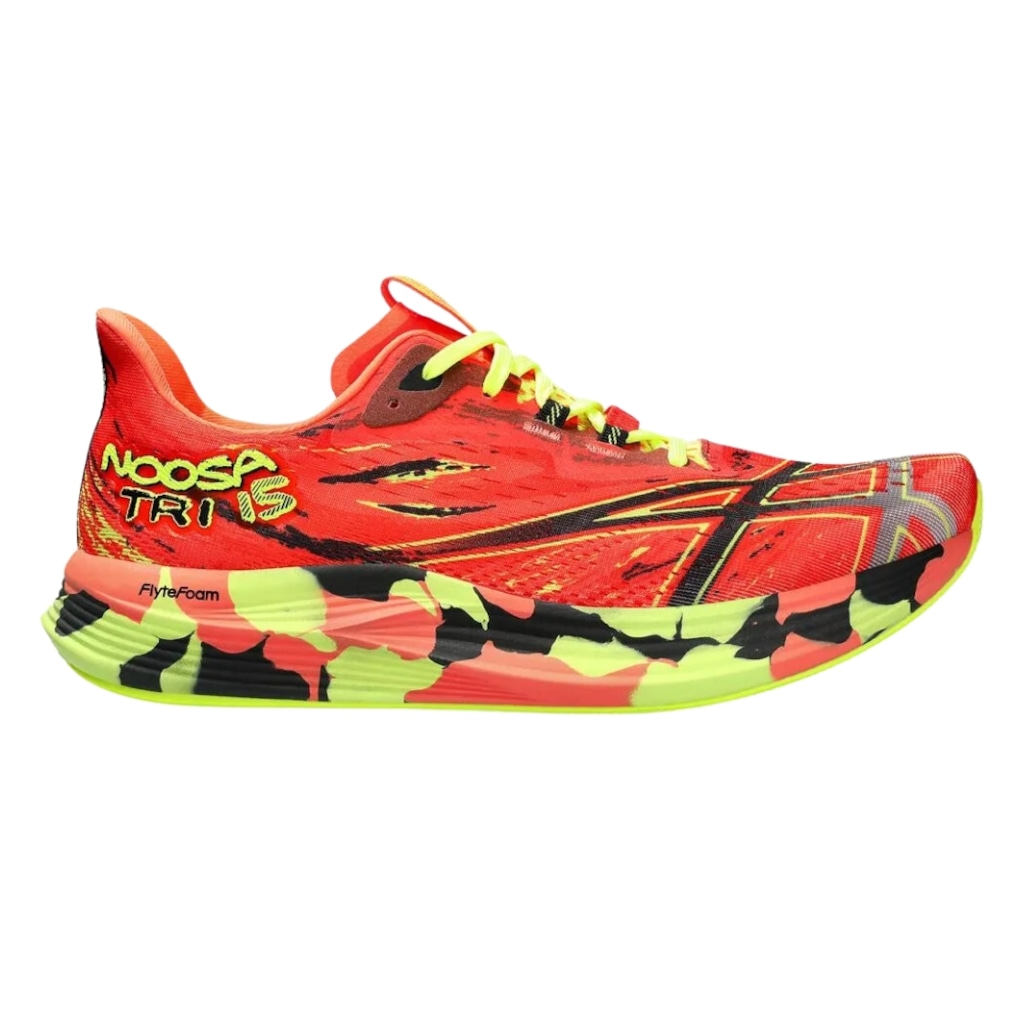 Tênis Asics Noosa Tri 15 Corrida Vermelho e Amarelo - Masculino
