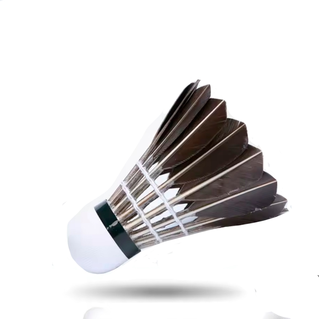 Imagem 2 do produto Peteca de Badminton Gold Sports de Pena de Ganso - 3 Unidades