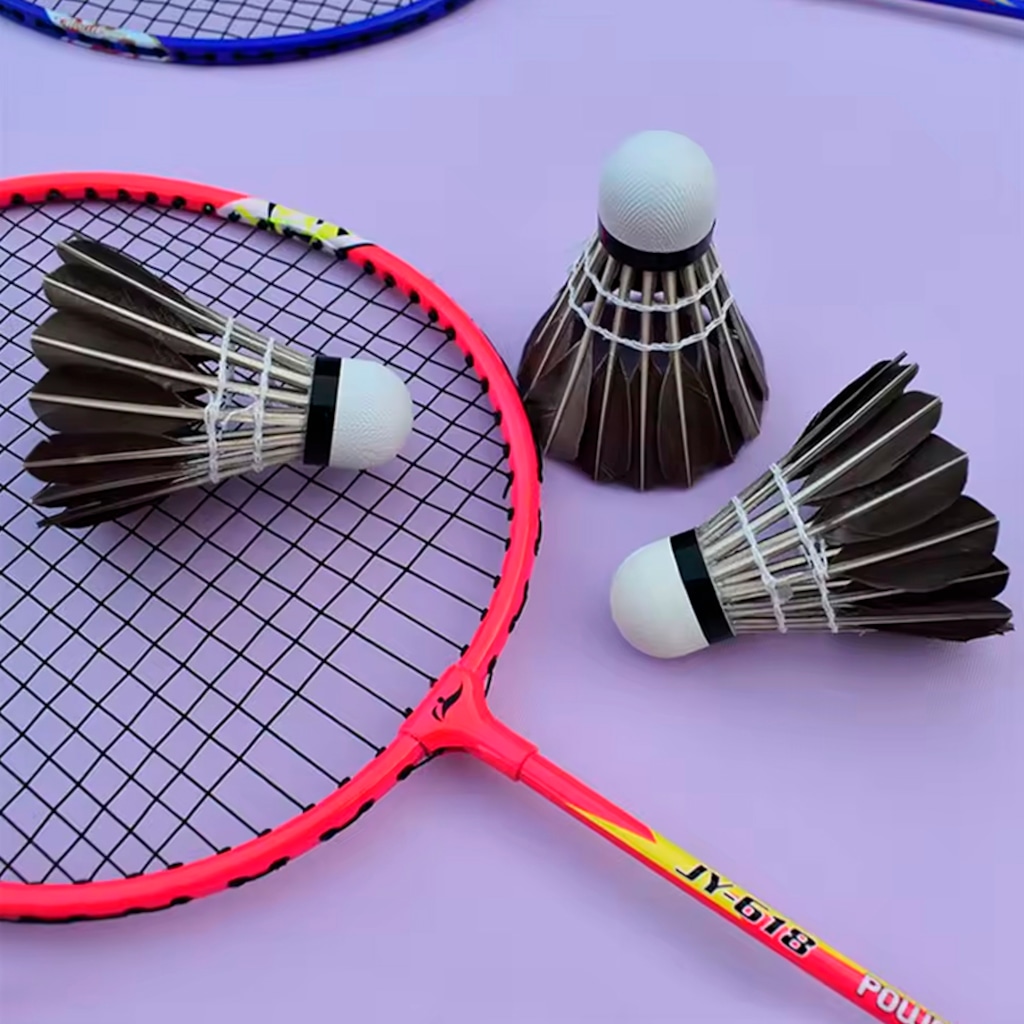 Imagem 3 do produto Peteca de Badminton Gold Sports de Pena de Ganso - 3 Unidades