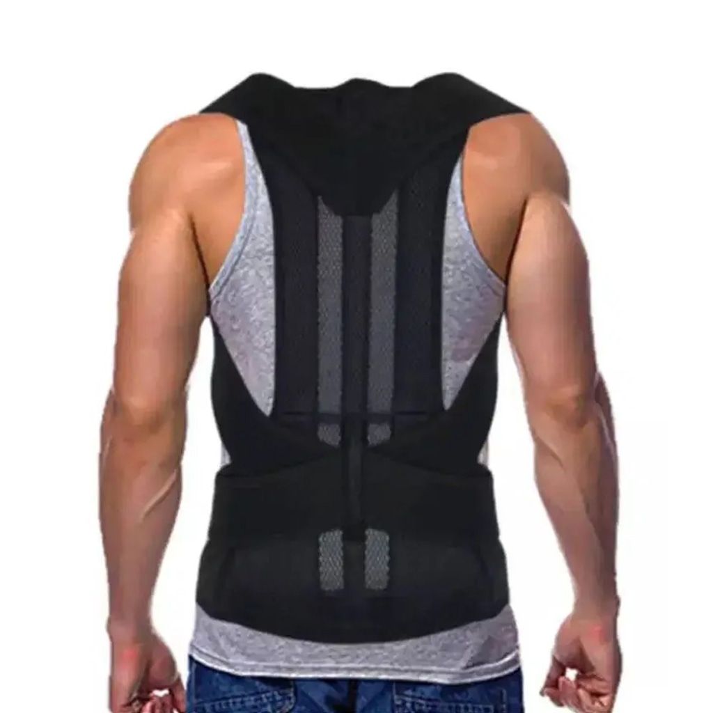 Colete Cinta DK Corretor Postural Suporte Magnético Imã Duplo Ajustável - Unissex