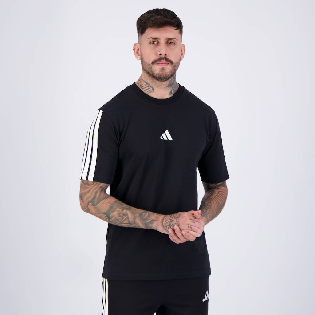 Imagem 2 do produto Camiseta adidas 3 Stripes Logo - Masculina