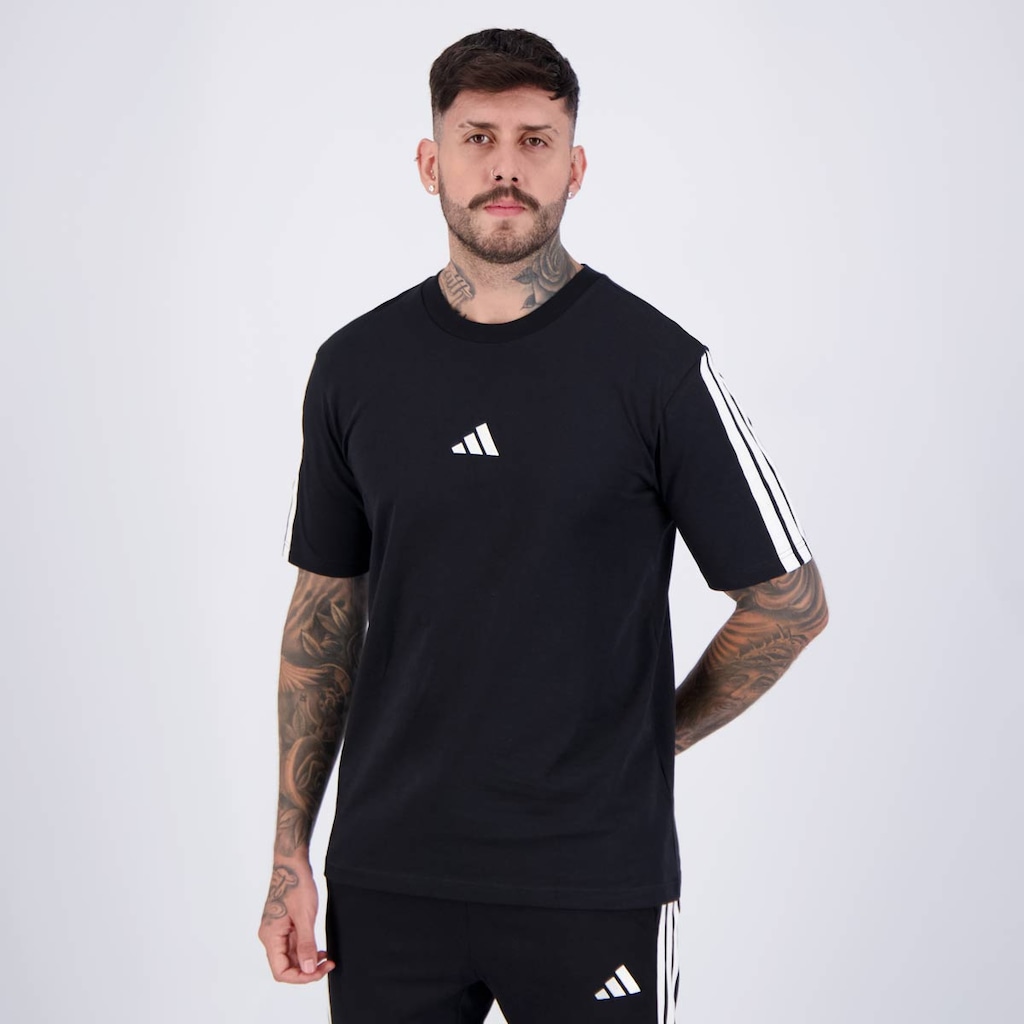 Imagem 3 do produto Camiseta adidas 3 Stripes Logo - Masculina
