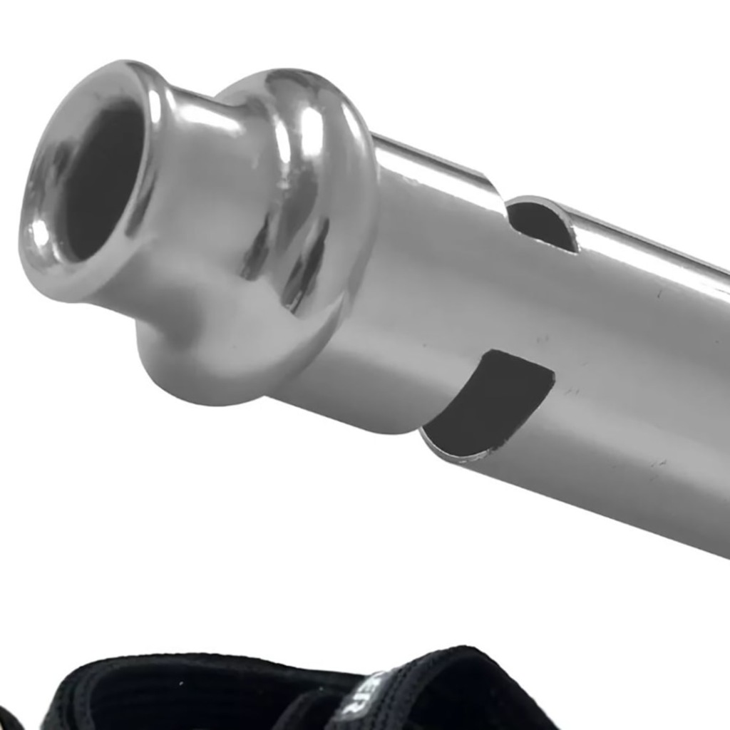 Apito Poker Mesário De Metal Cromado - Unissex - Foto 2