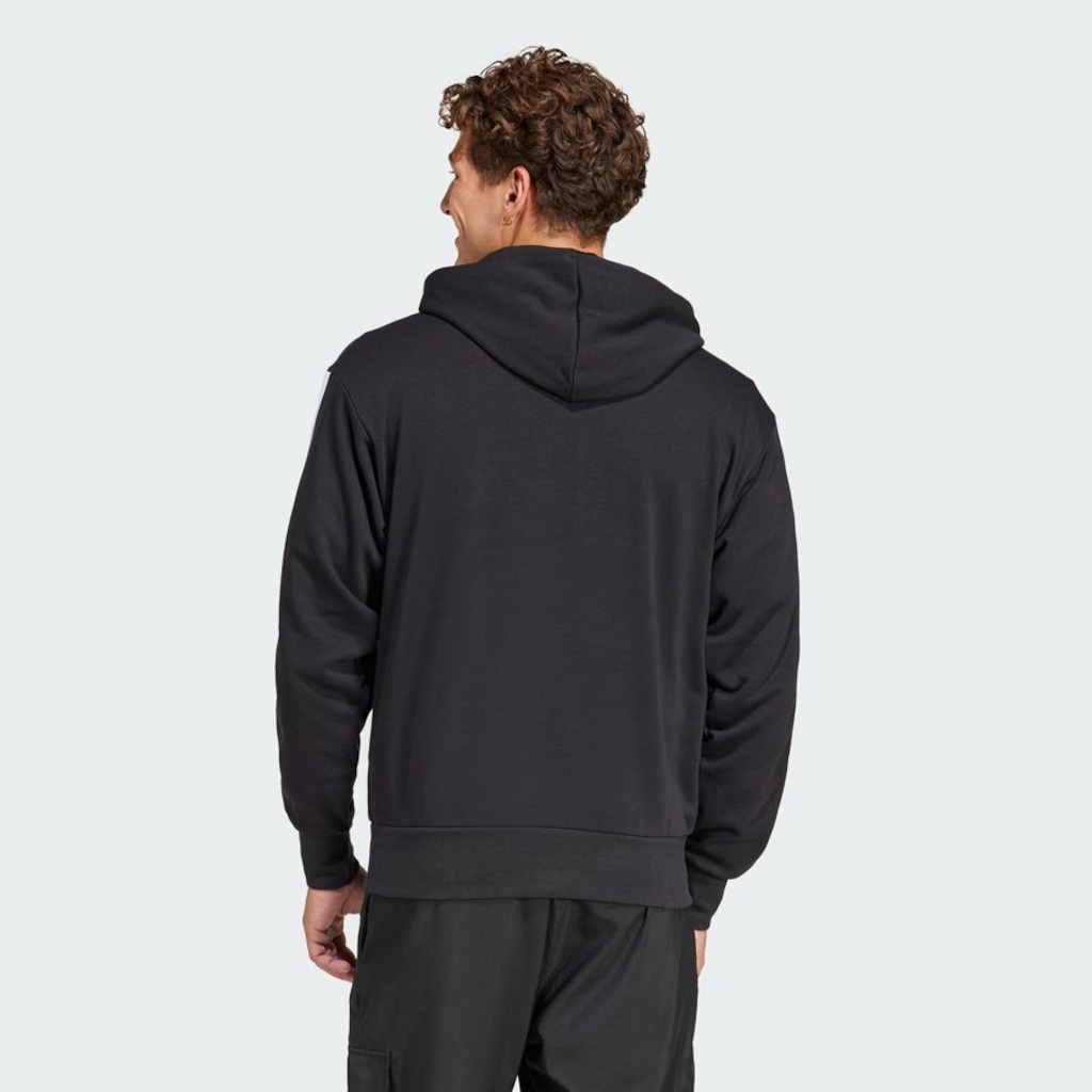 Imagem 4 do produto Blusão de Moletinho Capuz adidas Essentials 3-Stripes - Masculino