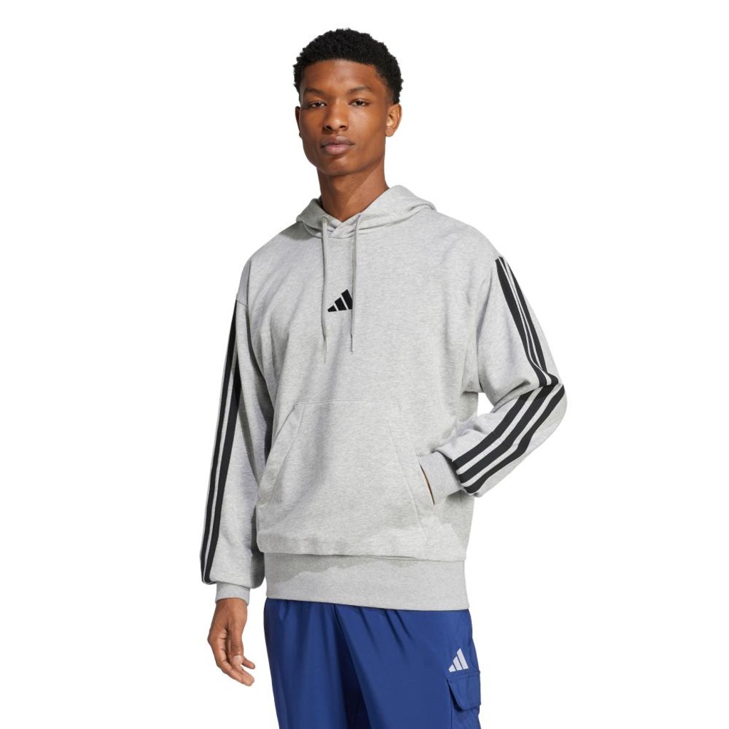 Blusão de Moletinho Capuz adidas Essentials 3-Stripes - Masculino