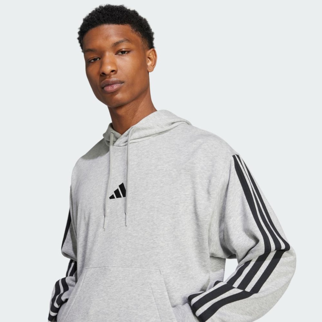 Imagem 5 do produto Blusão de Moletinho Capuz adidas Essentials 3-Stripes - Masculino
