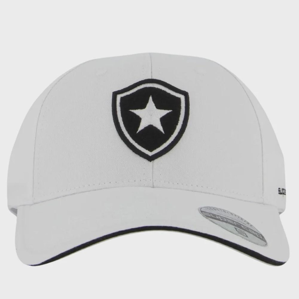 Boné Aba Curva do Botafogo SuperCap Escudo Bordado - Snapback - Adulto
