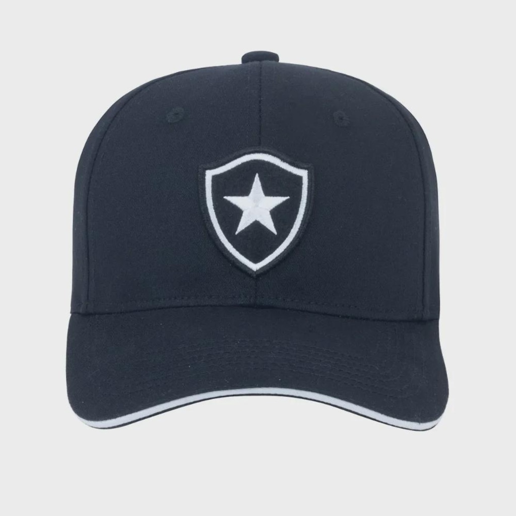 Boné Aba Curva do Botafogo SuperCap Escudo Bordado - Snapback - Adulto