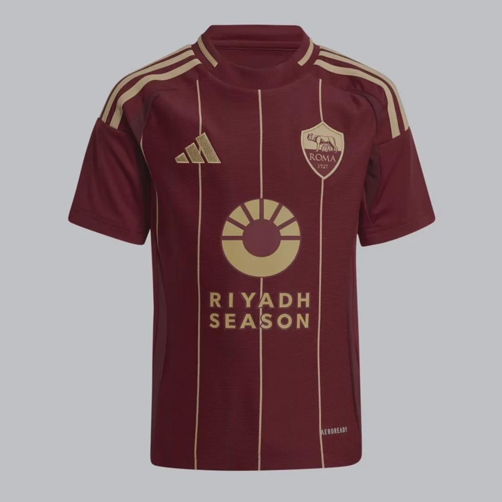 Camisa Adidas Roma Home 2025 - Infantil