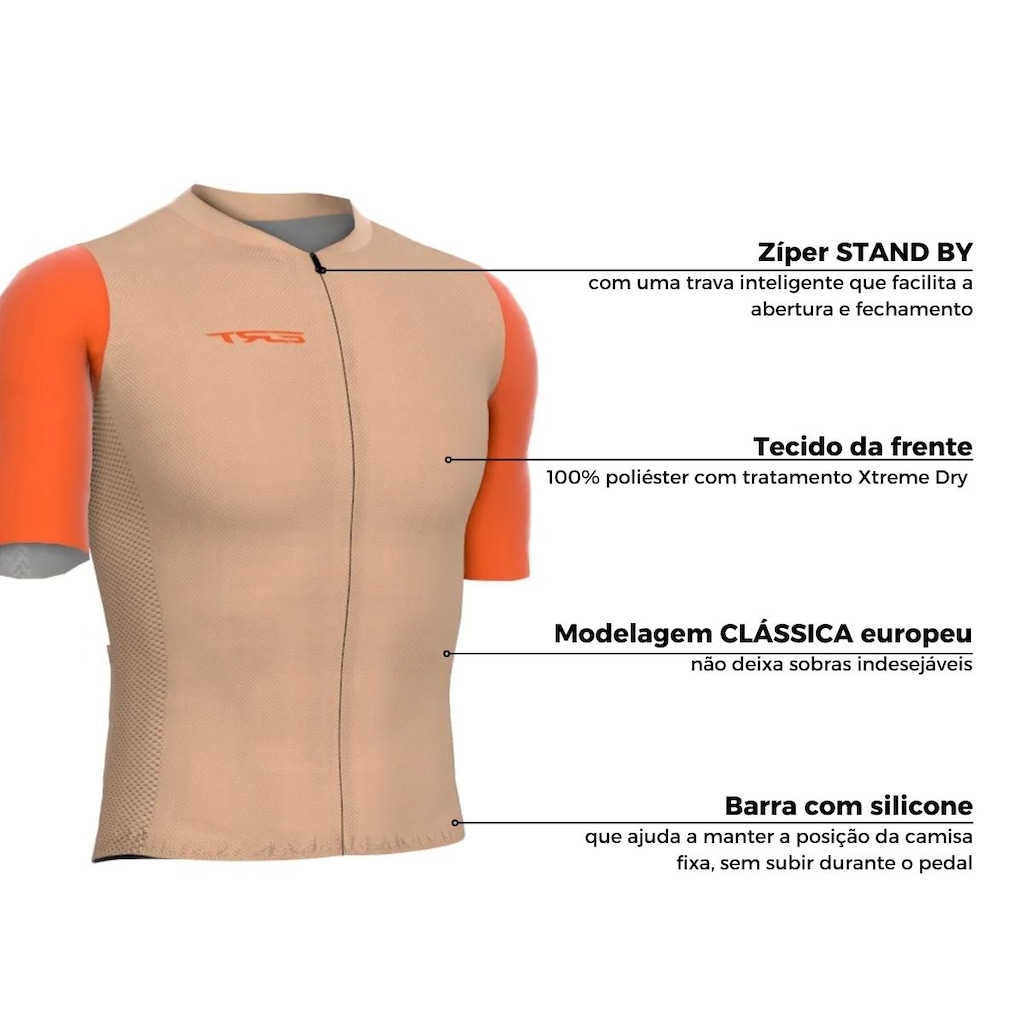 Imagem 3 do produto Camisa de ciclismo ERT Euro Berilo slim fit - Unissex