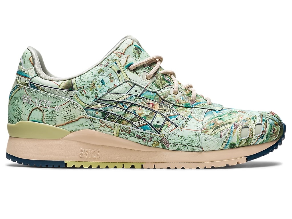 靴 asics GEL-LYTE III OG AGED MAP Tênis Asics Gel lyte Iii Og X Atmos Aged Map - Unissex | Centauro