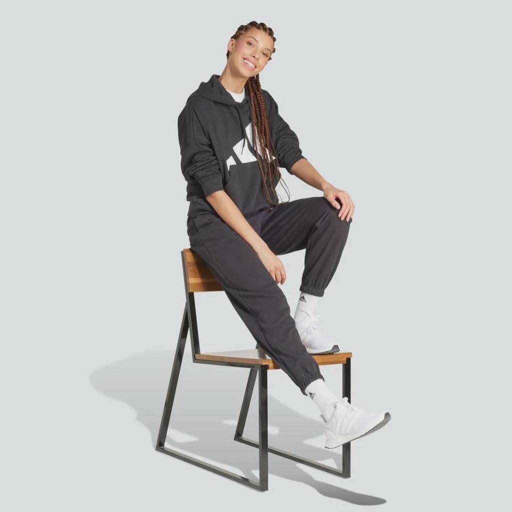 Imagem 5 do produto Blusão de Moletom Capuz adidas Essentials Big Logo French Terry Loose - Feminino