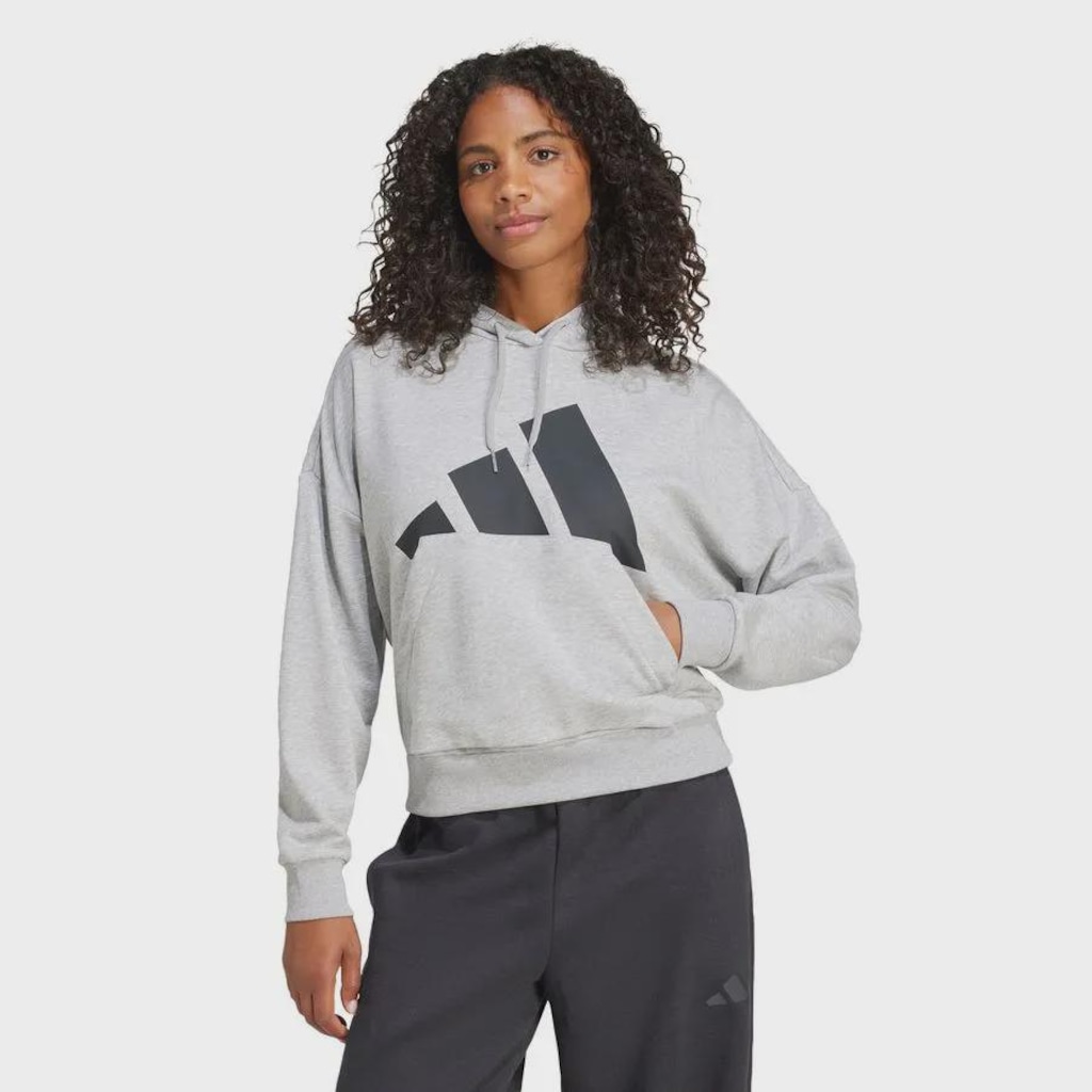 Imagem 2 do produto Blusão de Moletom Capuz adidas Essentials Big Logo French Terry Loose - Feminino