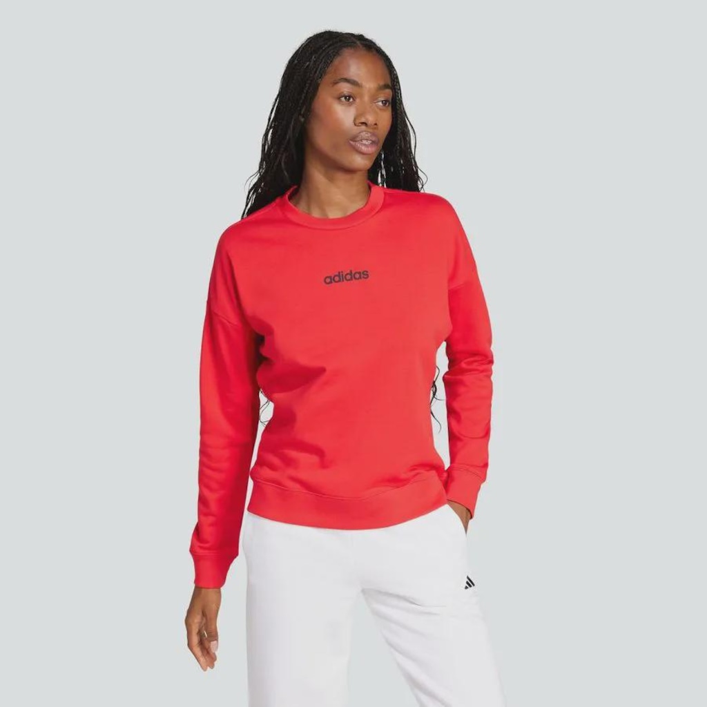 Imagem 5 do produto Blusão de Moletom adidas W Lin Ft Swt -Feminino