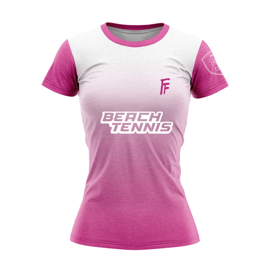 Camiseta Dry Fit Beach Tennis com Proteção Uv50 Cen - Feminina