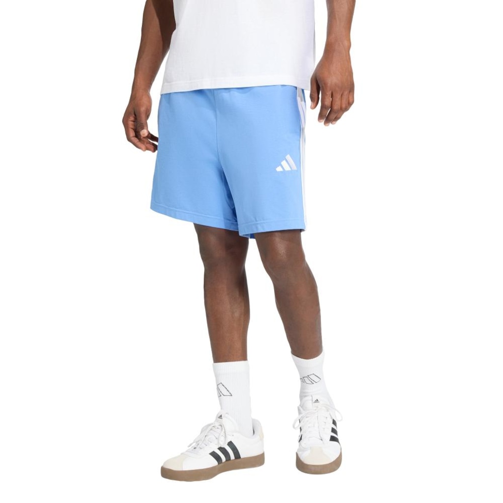 Shorts Malha adidas Simples Essentials Três Listras 7inch - Masculino