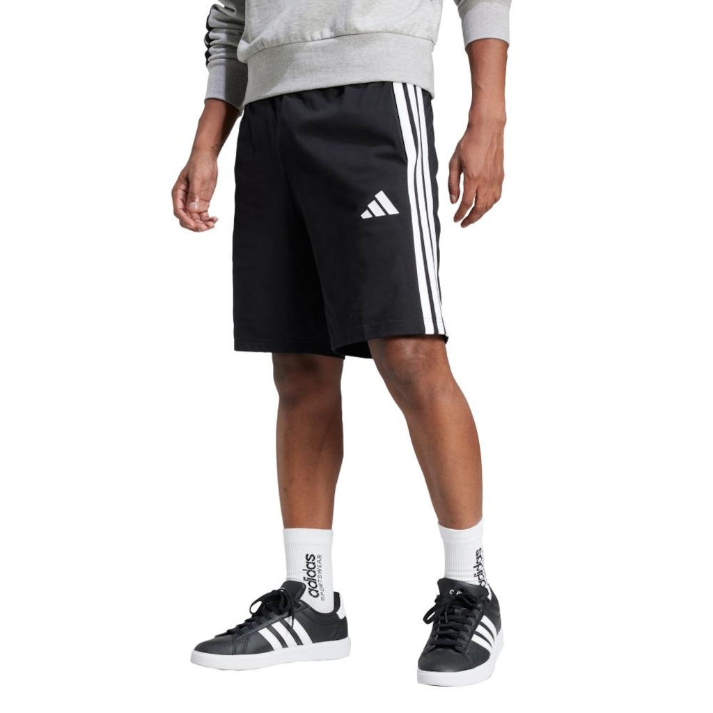 Shorts Malha adidas Simples Essential Três Listras 10inch - Masculino