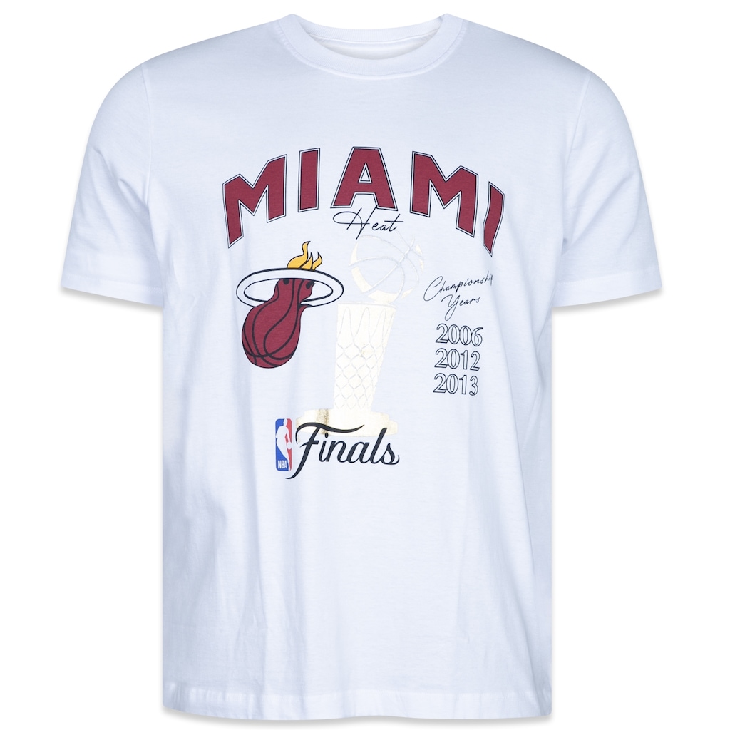 Camiseta New Era Regular Nba Miami Heat Fan - Masculina