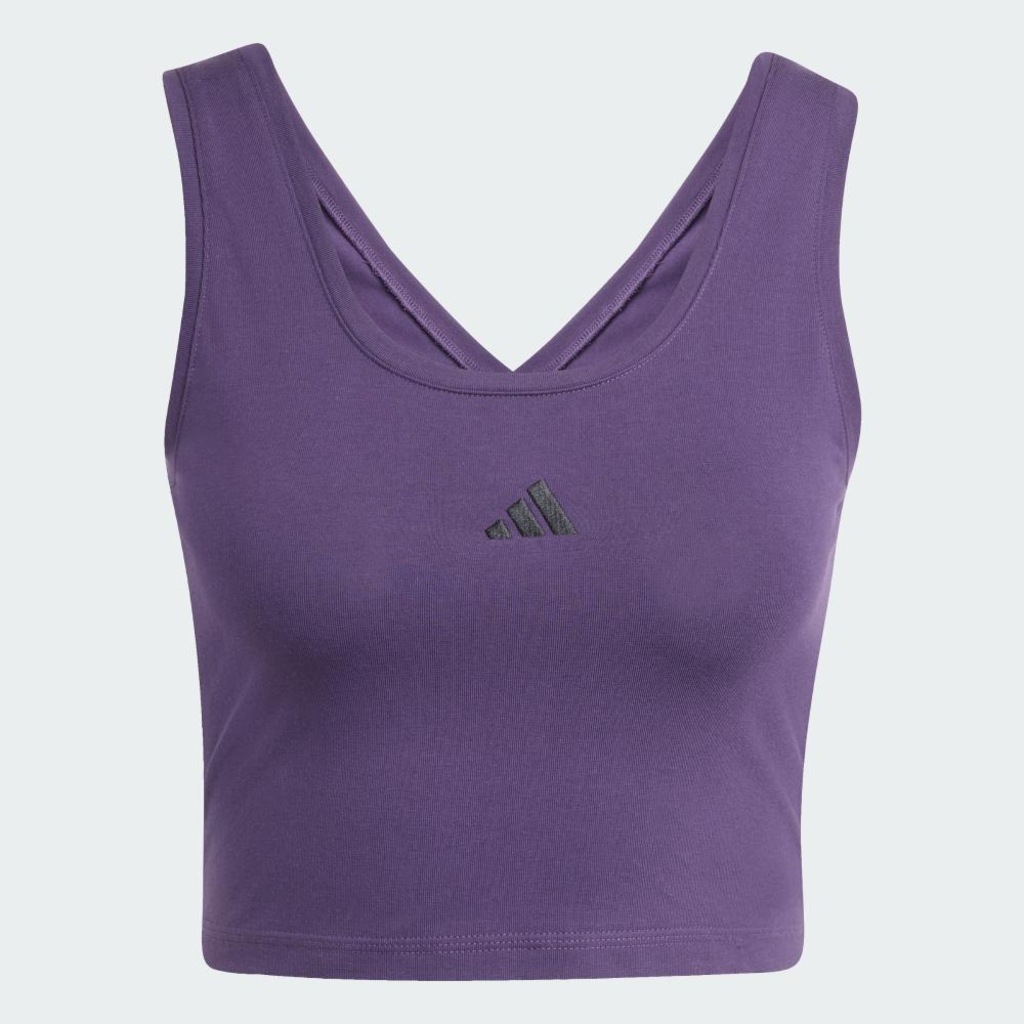 Blusa Cropped Regata adidas Small Logo Feminina - Foto 2